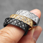 Gemstone Statement Ring — Stainless Steel