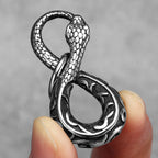 Ouroboros Eight Snake Men Necklaces with Pendant Stainless Steel Jewelry for Male Women Punk Hip Hop Accessories Gifts