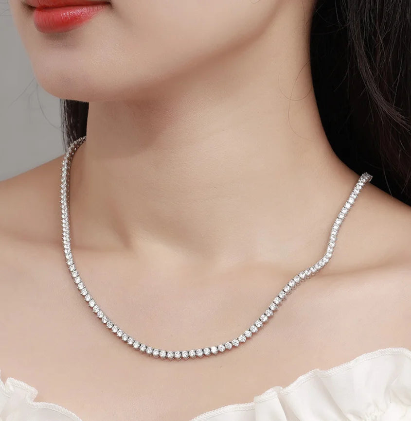 Moissanite Iced Out 925 Silver Chain 5mm
