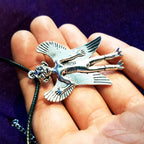 Pazuzu Necklace Occult Demonic Flying Demon Protection Sigil of Lucifer Pendant Necklace Amulet Shield Demonolatry Gift
