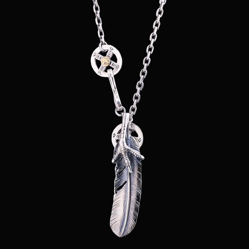 Feather 925 Silver Pendant Necklace
