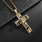 Inverted Cross Stainless Steel Pendant Necklace