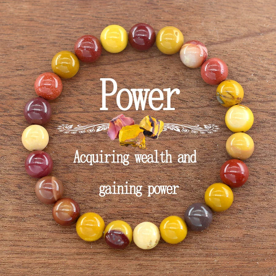 Multi-Color Bead Bracelet with Adjustable Length