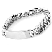 Polished Curb Chain ID Bracelet 15mm — 316L Stainless Steel