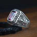 Memento Mori Skull Ring — Antique Silver Carpe Diem