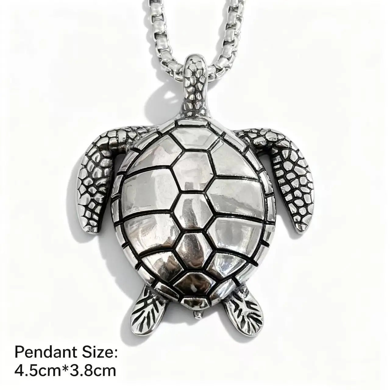 Steel Pendant 316L Animal Turtle Punk Style