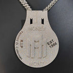 925 Silver VVS Moissanite Round Pendant Name