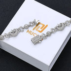 Iced Out Star Cuban Chain Necklace Moon CZ