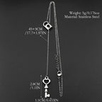 Heart Lock Pendant Necklace — Silver