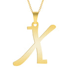 Initial 26 Letters Pendant Stainless Steel Necklaces For Women Men Accessories English Alphabet Necklace Fashion