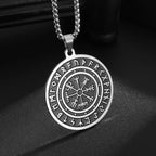 Retro Domineering Ouroboros Wrapped Around The Tree of Life Pendant Necklace Men's Personalized Punk Cool Casual