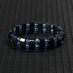 Hematite Therapy Stretch Bracelet — Mixed Metal