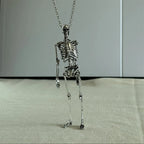 Oversized Skeleton Pendant Necklace — Statement