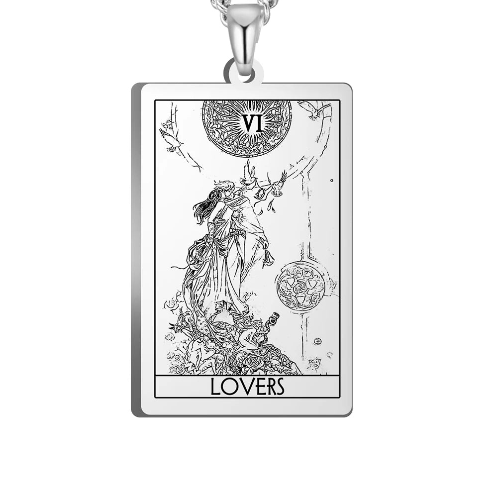 Tarot Major Arcana Amulet Necklace — Stainless Steel
