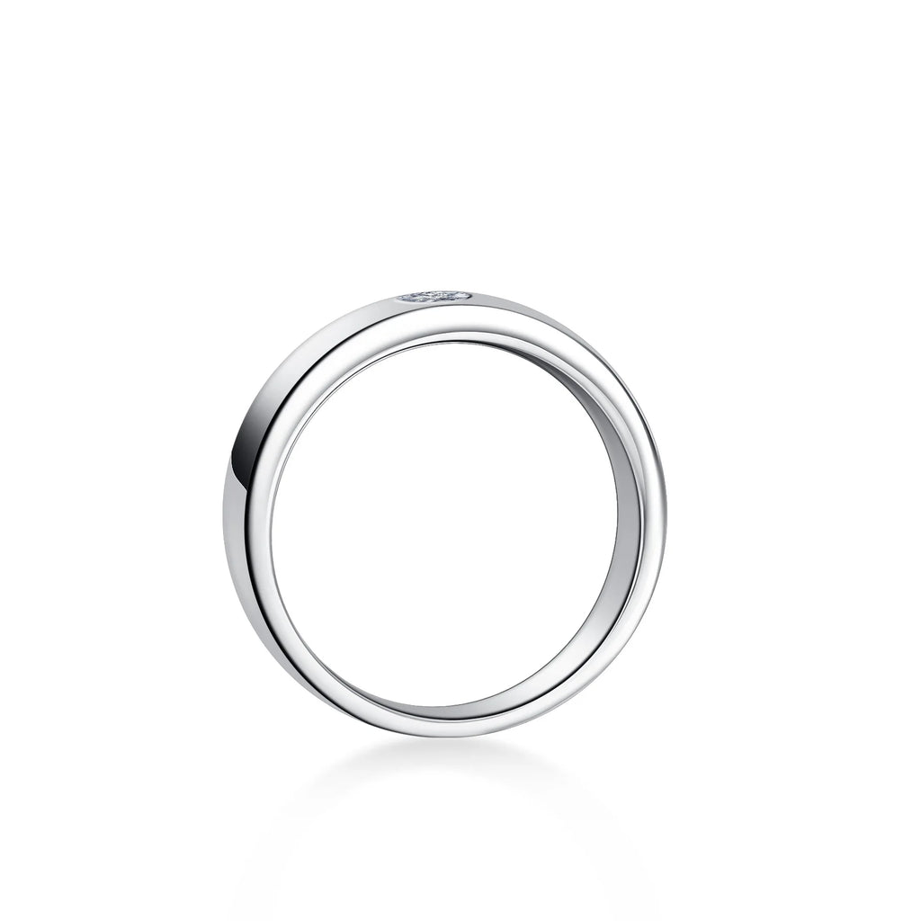 PT950 Platinum Moissanite Band Ring