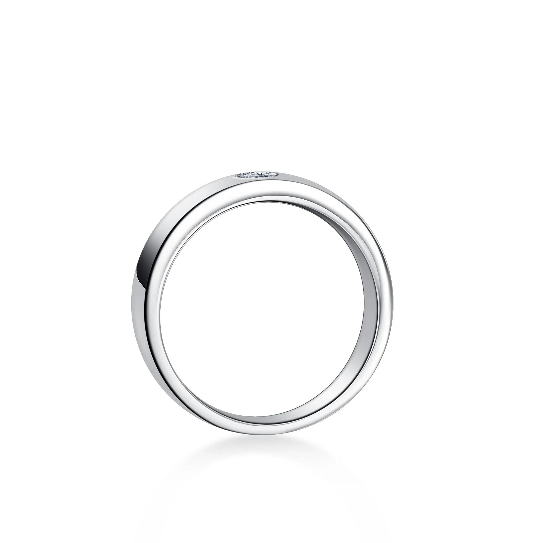 PT950 Platinum Moissanite Band Ring