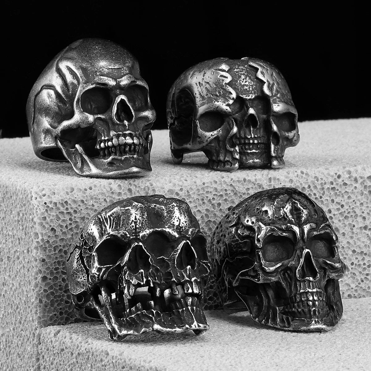 Gothic Black Ring — Stainless Steel
