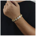 Iced Out Tennis Bracelet Stainless Steel 10/12MM
