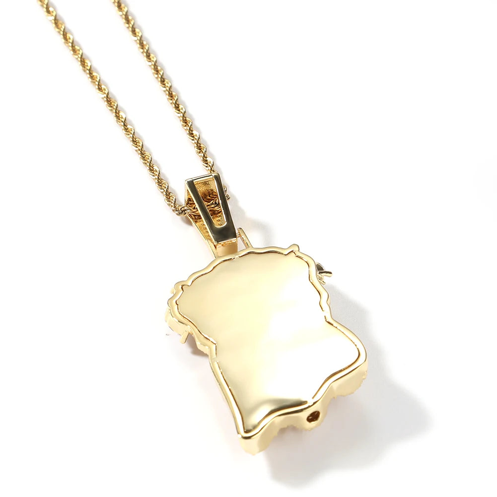 UWIN Big Religious Jesus Pendant Necklace Full Iced Out Cubic Zircon Pendant Charms Fashion Hip Hop Jewelry for Men