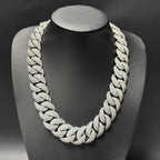 Nuoya Custom Flip Clasp Bubble Cuban Chain Iced Out Necklace Full Pave Cubic Zirconia Big Heavy Cuban Bracelet Men Gift