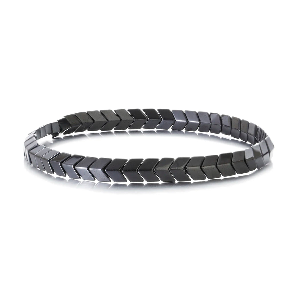 New Arrow Hematite Elastic Bracelet Men Jewelry Armband Heren Fashion Beaded Yoga Bracelet Women Bileklik
