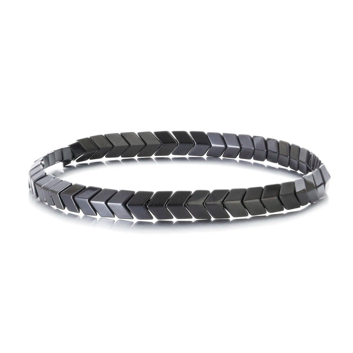 New Arrow Hematite Elastic Bracelet Men Jewelry Armband Heren Fashion Beaded Yoga Bracelet Women Bileklik
