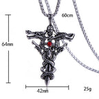 Stone Cross Pendant Necklace