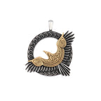 Norse Eagle Pendant Necklace — Stainless Steel