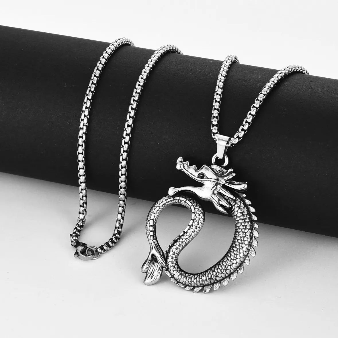 Dragon Zodiac Steel Pendant Chinese Style Retro