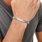 Braided Link Chain Bracelet — Silver
