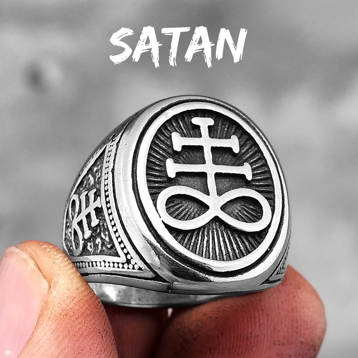 Lucifer Satan Signet Ring — Stainless Steel