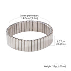 Minimal Square Chunky Bangle Bracelet — Stainless Steel