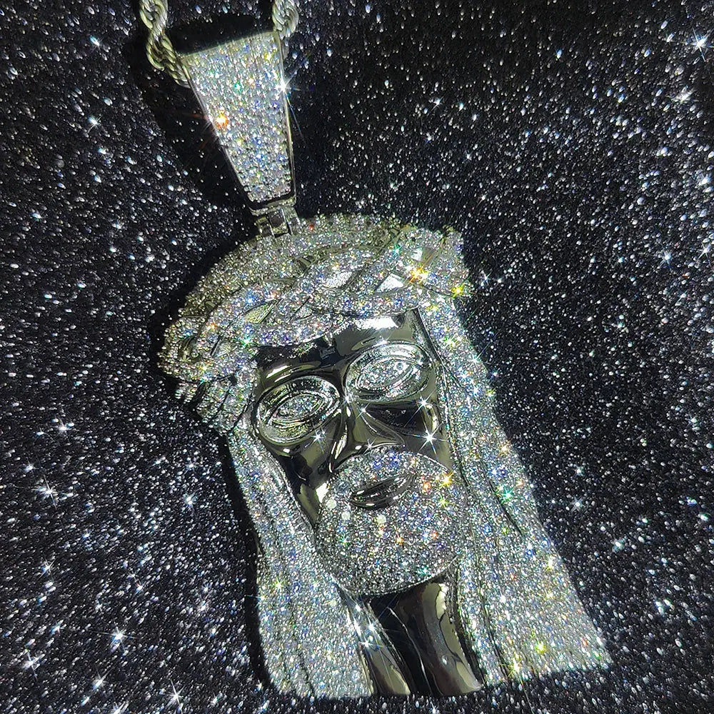 Necklaces Chain For Women Mens Full Iced Out Zircon Custom Big Jesus Pendant With Cuban Chain Hip Hop Jewelry