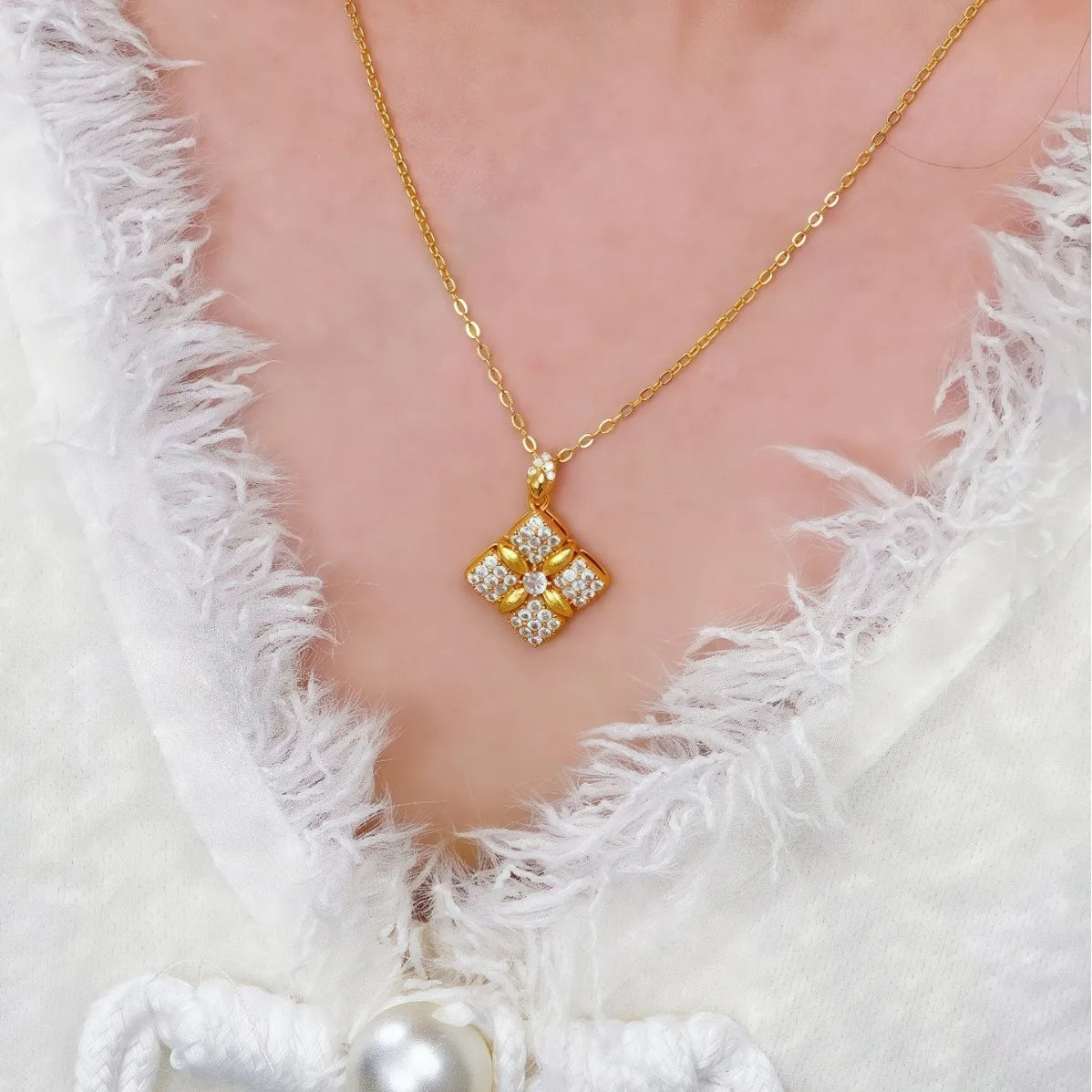 Iced Out Gold Pendant