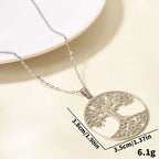 Long Chain Around Neck Necklaces For Women Men Accessories Stainless Steel Pendant Necklace Tree Of Life Charm Male Jewelry Gift