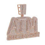 Iced Out Bling 5A CZ Letters ATM Addicted To Money Pendant Necklace 2 Colors Cubicz Zircon Men's HipHop 5mm Tennis Chain Jewelry
