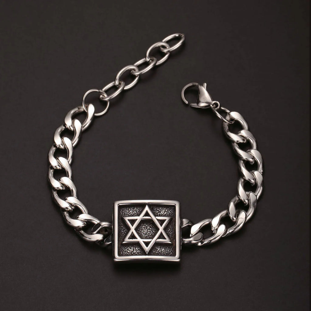 Star of David Bracelet — Stainless Steel
