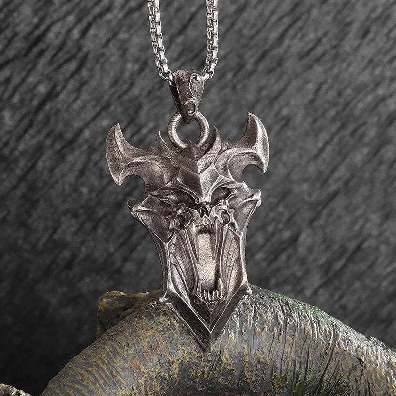 Sun Hugging Moon Round Pendant — Stainless Steel