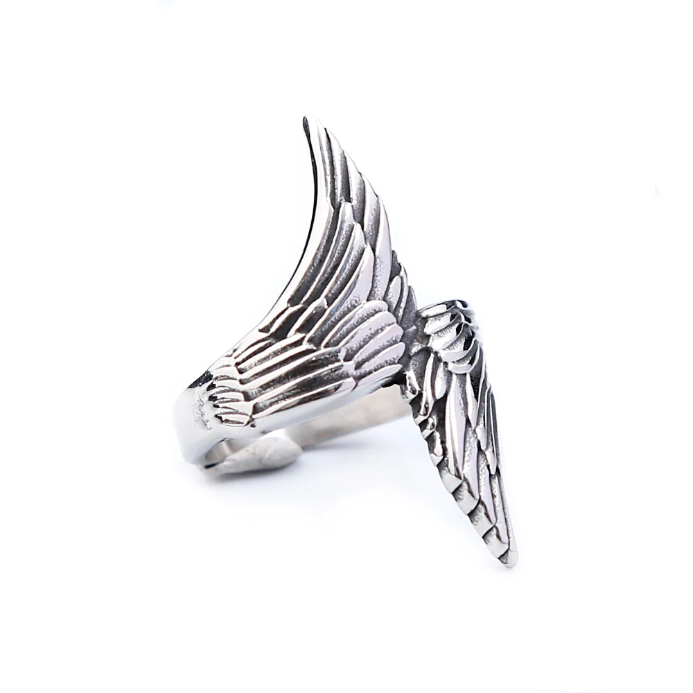 Fashion Punk Stainless Steel Fire Dragon Rings For Men Women Hip Hop Biker Vintage Vikings Animal Ring Amulet Jewelry