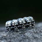 2023 NEW Men's 316L stainless steel rings Unique Skull ring Vintage Aegishjalmur PUNK Jewelry Gifts free shipping