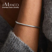 Snake Chain Bracelet — Stainless Steel Silver