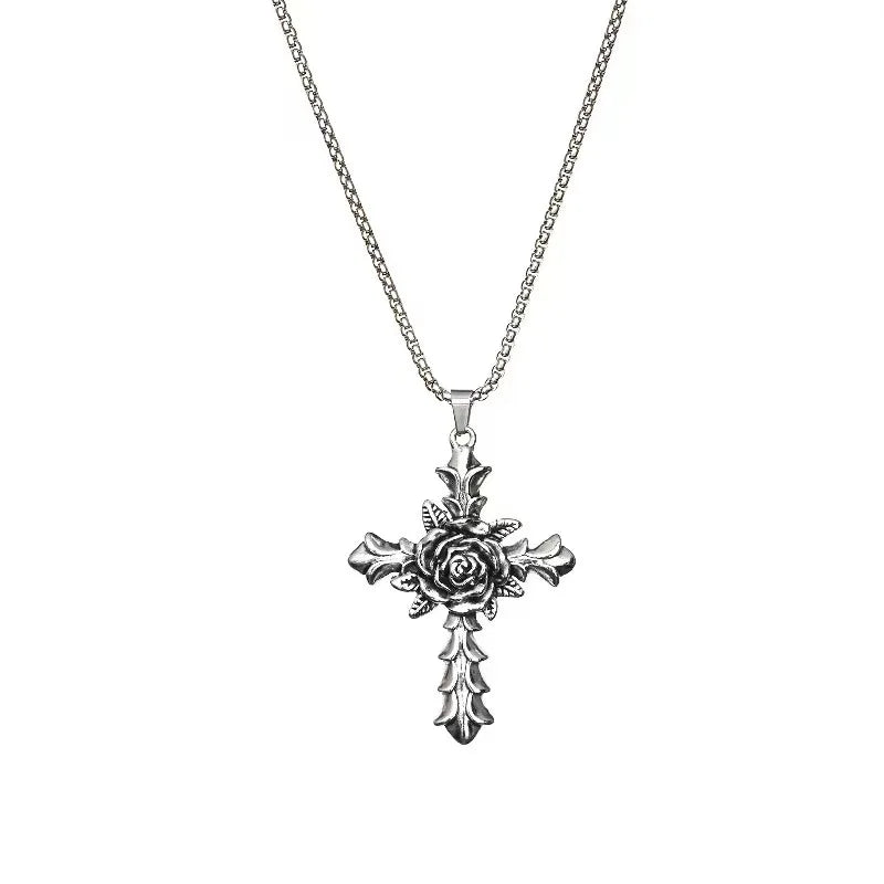 Cross Steel Pendant Rose Summer Earth Jumpy