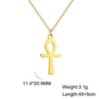 Egyptian Ankh Life Amulet Pendant Necklace — Stainless Steel