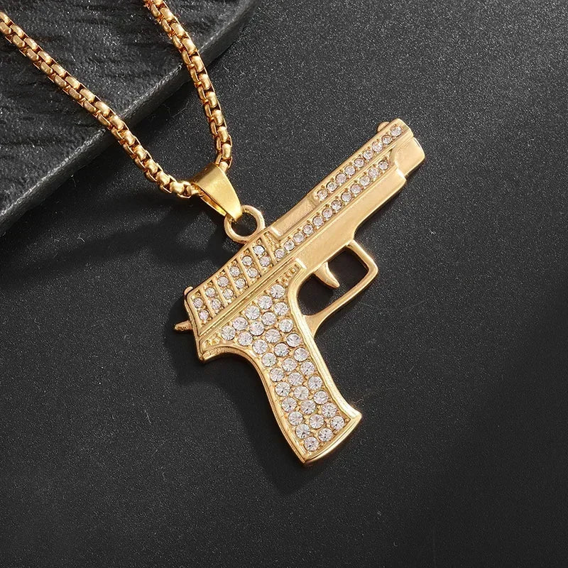 Bling Iced Out Savage Pendant Cubic Zirconia Letter Necklace for Men Women Hip Hop Rock Rap Party Jewelry