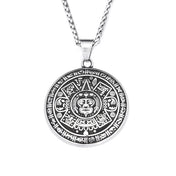 Mayan Symbol Pendant — Black Stainless