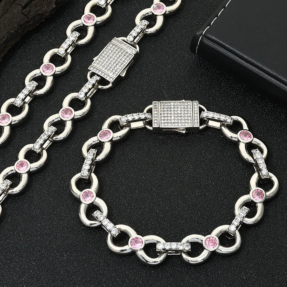 Gold Cuban Chain Necklace Iced Out 12MM CZ
