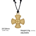 Celtic Trinity Knot Cross Pendant Necklace — Steel