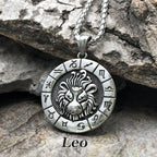 12 Constellation Zodian Signs Pendants Unique Design Horoscope Two-Sided Pendant Necklace for Men Women Jewelry Birthday Gifts