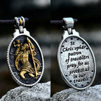 St Christopher Men's Patron Saint Of Time Travelers Archangel Michael dragon slayer st george Pendant Chain Necklace