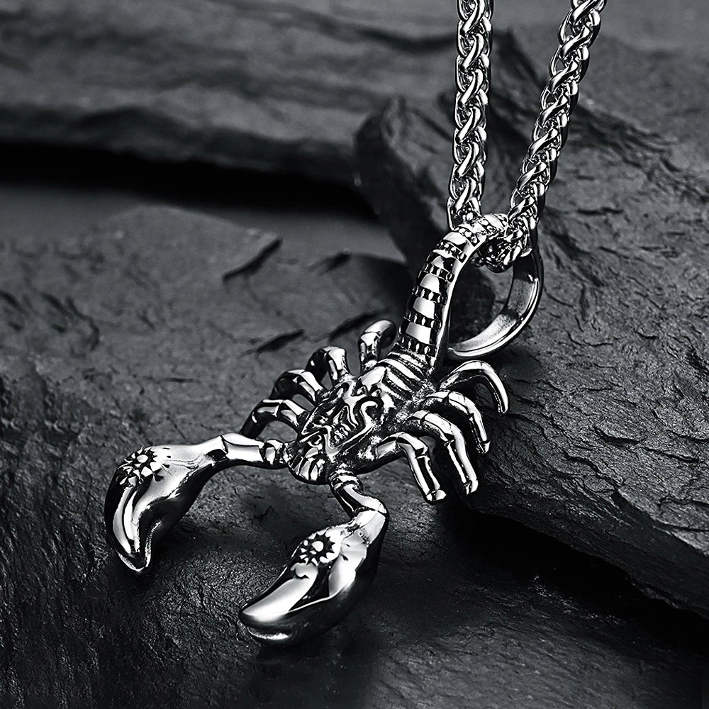 Scorpion Pendant Necklace — 316L Stainless Steel